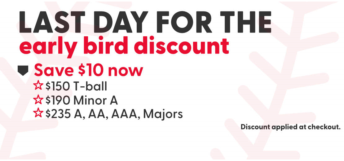 Last Day for Early Bird Discount